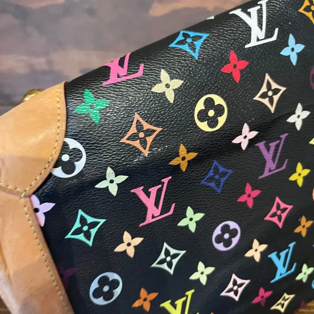LOUIS VUITTON Ursula Black Monogram Multicolore Canvas Bag